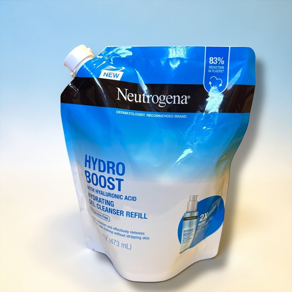 Neutrogena Hydro Boost Hydrating Gel Cleanser Refill Fragrance Free 16oz Pouch